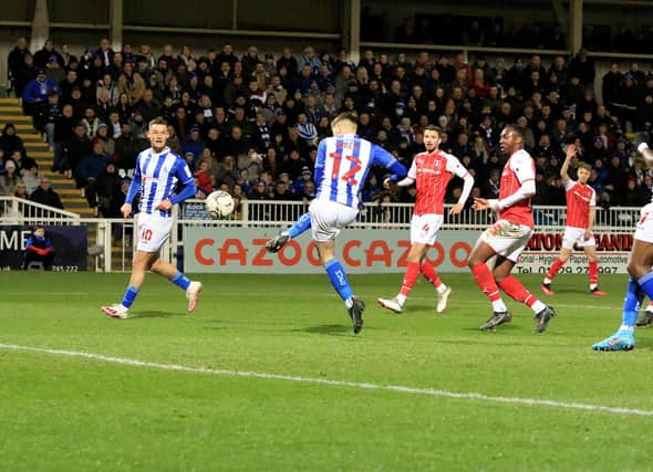 Hartlepool United lost on penalties in the semi-final of the Papa John's Trophy. Picture by FRANK REID