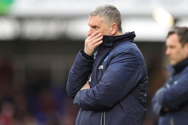 John Askey left angered by Hartlepool United's National League defeat at Aldershot Town. (Photo by Pete Norton/Getty Images)