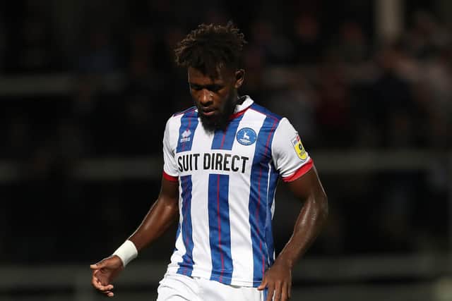 Rollin Menayese has been missing through injury since Hartlepool United's win over Doncaster Rovers. (Credit: Mark Fletcher | MI News)