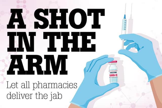 Our 'A Shot In The Arm' campaign urges the Prime Minister to use local pharmacies as Covid vaccination centres.