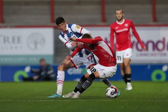 Taylor was sent back to Sunderland from his loan spell with his boyhood club after Keith Curle confessed to not knowing his best position. The youngster made just eight appearances after being signed on loan by Paul Hartley on the back of an impressive display in the pre-season fixture between the two sides. (Credit: Mark Fletcher | MI News)
