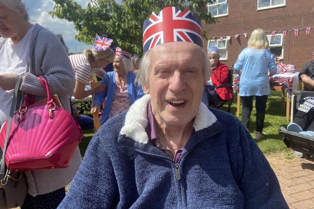 Micheal Hirst enjoying the fun for the Jubilee.