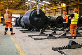 Hartlepool steel coil storage facility receives its first shipments.