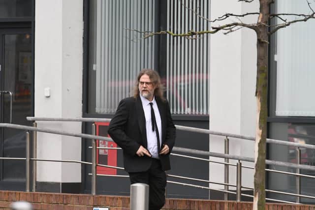 Simon Lott leaving Teesside Magistrates Court.