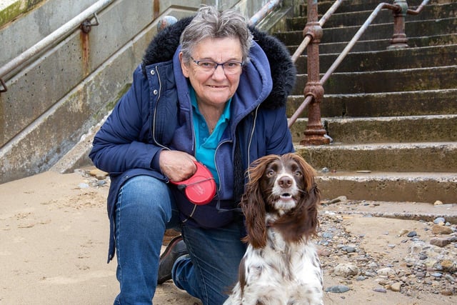 Sonya Hepple with Willow the Springer Spaniel.