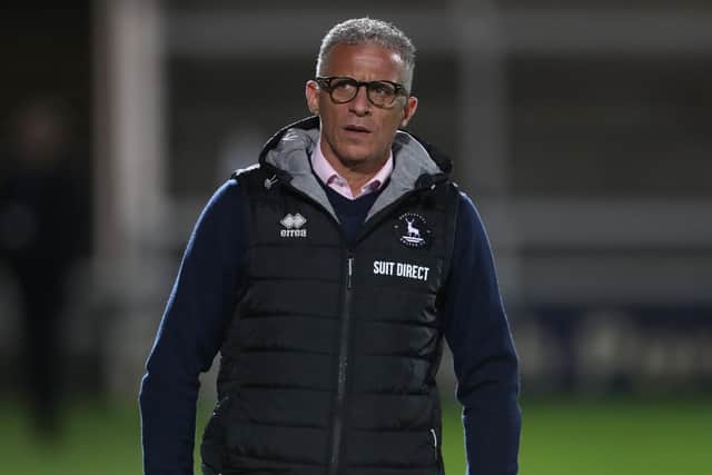 Hartlepool United Interim manager Keith Curle has used a number of different formations since his appointment. (Credit: Mark Fletcher | MI News)