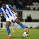 Omar Bogle scored his fifth goal for Hartlepool United as Graeme Lee's side earn a draw at Forest Green Rovers. (Credit: Michael Driver | MI News)