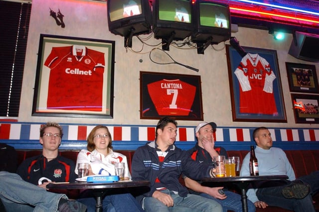 These customers were watching rugby in the bar over 20 years ago in 2003.