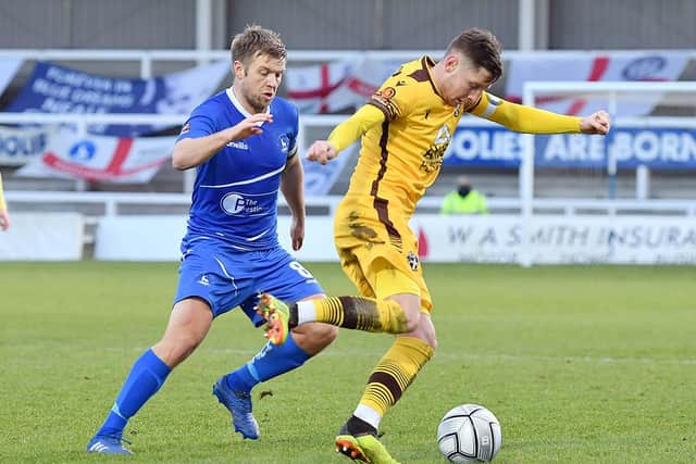 Nicky Featherstone in action for Hartlepool United against Sutton United. Picture by FRANK REID