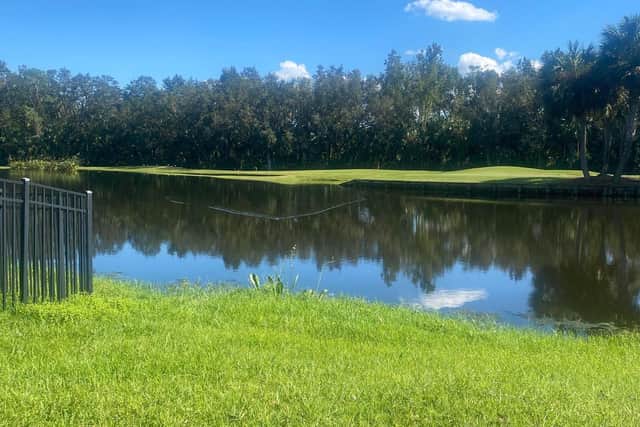 Flooding to a golf course near Paul Gough's Florida home.