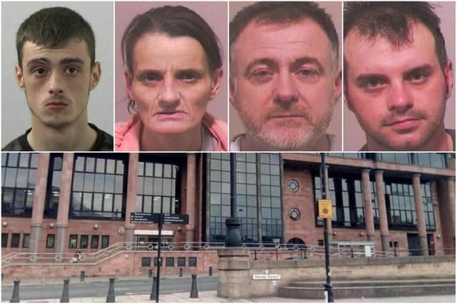 Just some of the Sunderland criminals starting jail terms after they were locked up at Newcastle Crown Court over the summer.