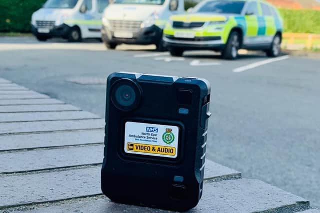 The bodycameras that North East Ambulance Service staff will be wearing