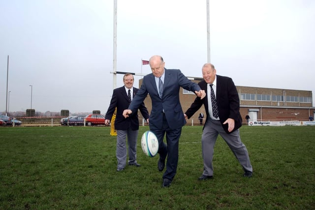 Sir John Hall opened the new bar at Hartlepool Rugby Club 18 years ago.