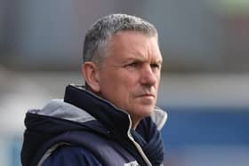 Hartlepool United manager John Askey has called on his side to hold their nerve in the relegation run-in. (Photo: Mark Fletcher | MI News)