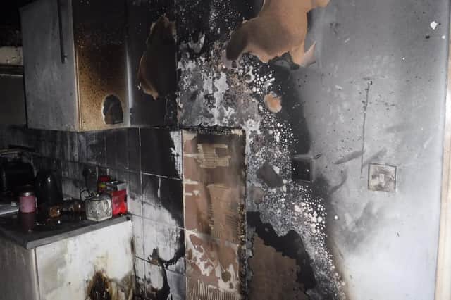 Damage caused by the fire at Tower Chambers, in Hartlepool. (Photo: Cleveland Fire Brigade)