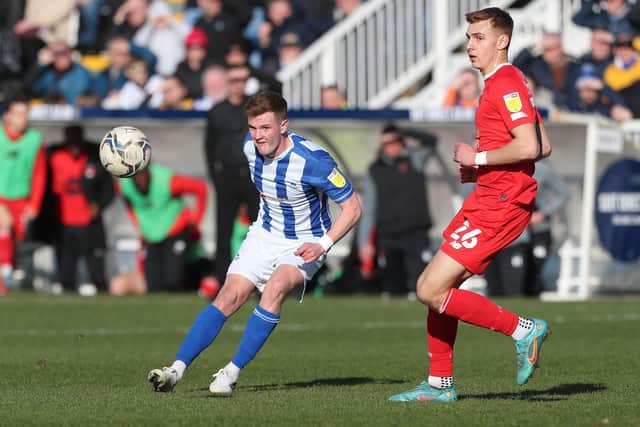 Mark Shelton reported a hamstring issue which kept him out of Hartlepool United's defeat to Bradford City. (Credit: Mark Fletcher | MI News)