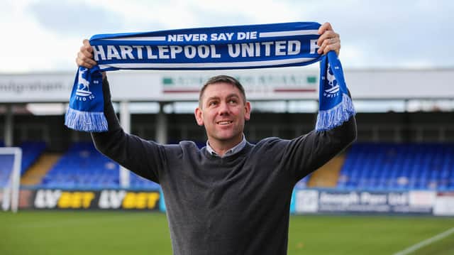 Hartlepool United manager Dave Challinor.