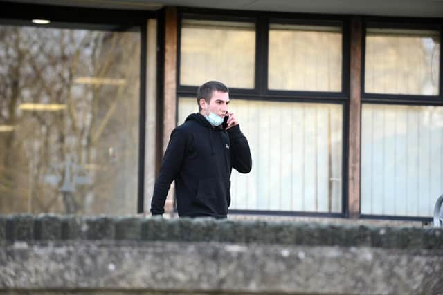 Drink and drug driver James Crammen leaves Teeside Magistrates' Court.