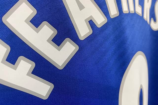 A glimpse at the back of the new Hartlepool home shirt.