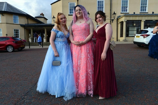 Three friends get ready for the Hardwick Hall prom to start.