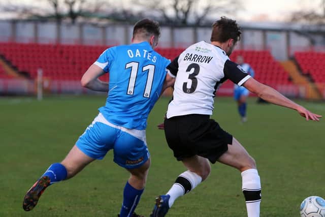 Scott Barrow in action for Gateshead.