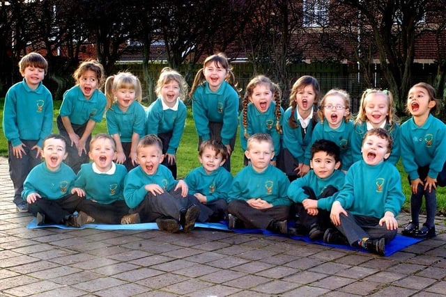 These fresh-faced youngsters were excited to be starting at Clavering Primary School back in January 2004.