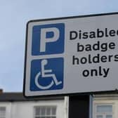 Disabled parking spots sign.  