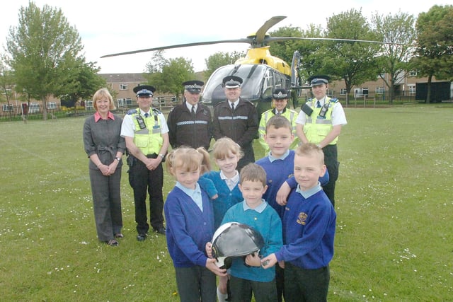 The day the police helicopter paid a visit 13 years ago. See if you can spot a familiar face.