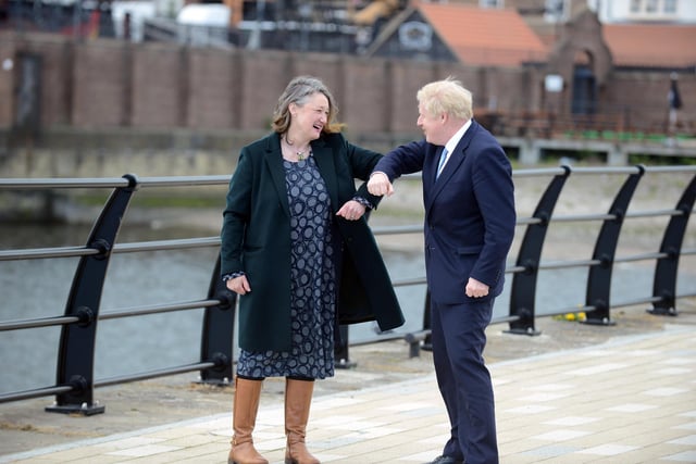 Boris Johnson visited Hartlepool last year to congratulate Jill Mortimer the newly elected Hartlepool Conservative MP.
