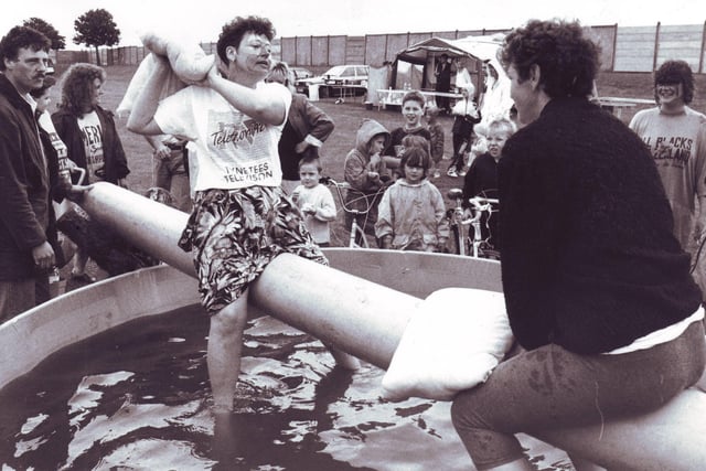 Making a splash for charity. Does this bring back memories?