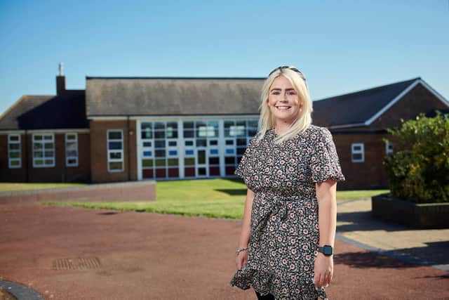 Delighted West View Primary School headteacher Lauren Furness.