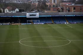 SOUTHEND, ENGLAND - FEBRUARY 16: Roots Hall football stadium, home of Southend United Football Club, is pictured on February 16, 2023 in Southend, England. 116-year-old Southend United FC is facing a financial crisis resulting in failure to pay their staff and players. (Photo by Carl Court/Getty Images)