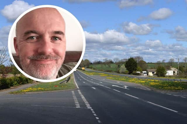 Graham Pattison (inset) from Hartlepool was tragically killed on the A689 near Sedgefield.