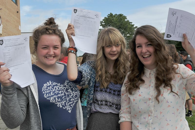 The English Martyrs Catholic School and Sixth Form College students Beth Allison and twin sister Lauren, stood alongside their friend Hannah Cussons in 2012.