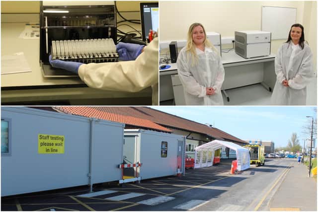 North Tees and Hartlepool NHS Foundation Trust biomedical scientists Emma Swindells and Robyn Turnbull have set up a new fast coronavirus testing facility in Stockton.