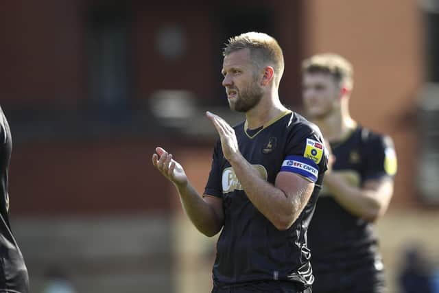 Hartlepool United captain Nicky Featherstone is set for a lengthy spell out of the side following the injury picked up against Colchester United. (Credit: Tom West | MI News)