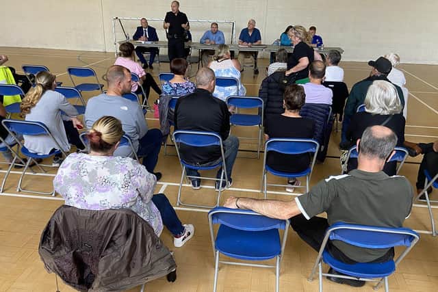 The public meeting held in the Belle Vue Community Centre, Hartlepool.  Picture by FRANK REID.