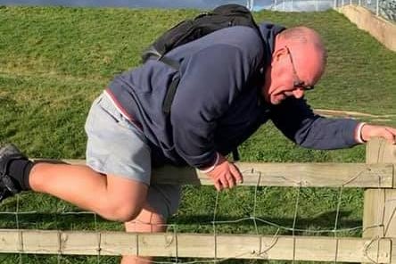 This picture seemed to get a lot of attention on our Facebook page.. Jake Harrold said: "Here’s my dad on a walk" - hopefully he managed to get over the fence!