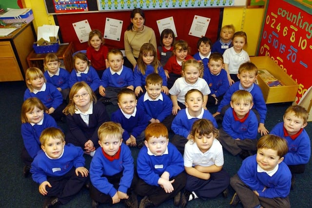 Throston Primary School new starters in December 2003.