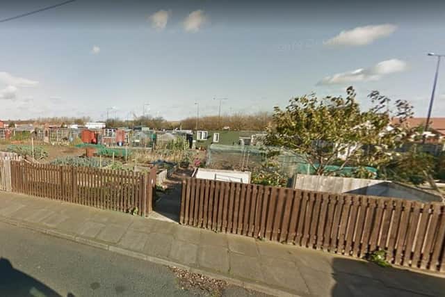 The allotment site where a wind turbine will be installed