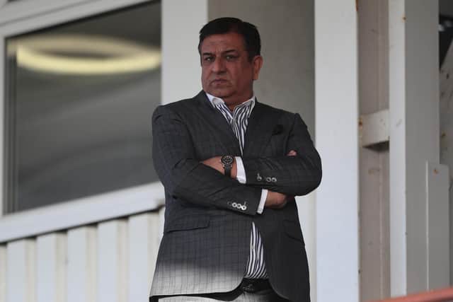 Hartlepool United's Chairman Raj Singh addressed supporters in a club statement where he declares he will sell the club. (Photo: Mark Fletcher | MI News)