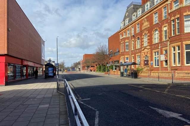 A virtually deserted Hartlepool town centre on the weekend before the coronavirus lockdown was confirmed.
