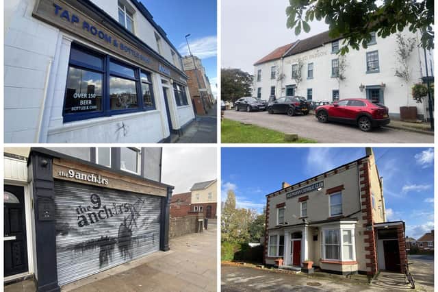 Clockwise from top left, Anchor Tap and Bottle Shop, The Pickled Parson, Billingham Catholic Club and The 9 Anchors.