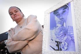 Tracy Waters with a treasured photograph of her son, Jack, who sadly died not long before the alleged Downing Street Party.