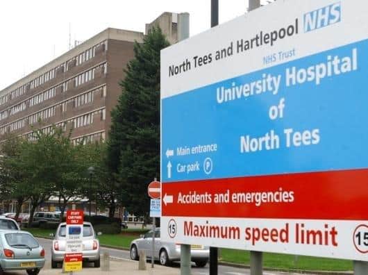 The cyclist went by ambulance to the University Hospital of North Tees.