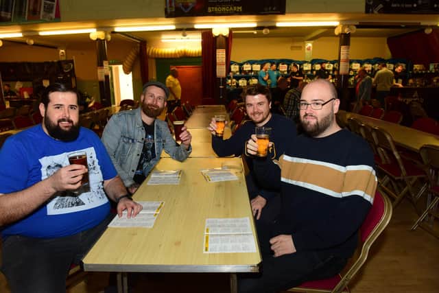 Left to right: Stephen Williams, Jonathan Smith, Lee Dougherty and Robert Haselton at last year's Hartlepool Round Table Beer Festival.