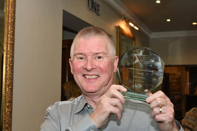 Back to 2019 when Alby won the Lifetime Achievement honour at the Hartlepool Mail-run Best of Hartlepool Awards.