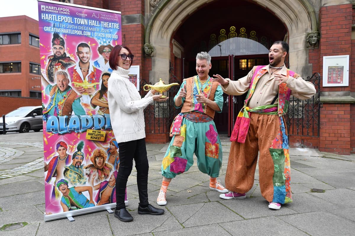 Die neue Pantomime „Aladdin und der Hartlepool-Affe“ kommt dieses ...