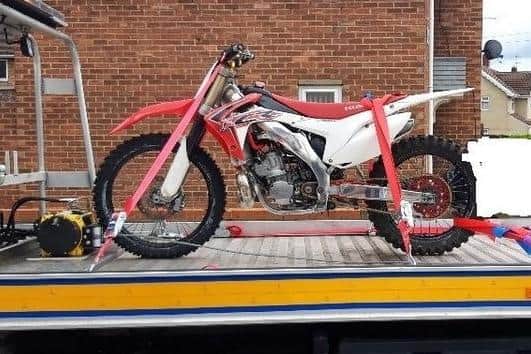 A moped seized by police in Hartlepool earlier this year.
