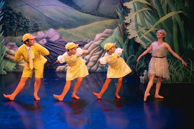 Holly Slater, Leah Allen, Harry Boucher and Julie Nunès perform in the Northern Ballet's production of the Ugly Duckling.